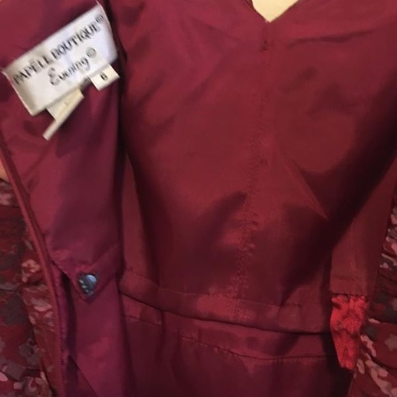 Vintage inspired red and pink silk dress - Picture 4 of 4